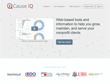 Tablet Screenshot of causeiq.com